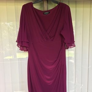 Ralph Lauren flutter sleeve wrap dress